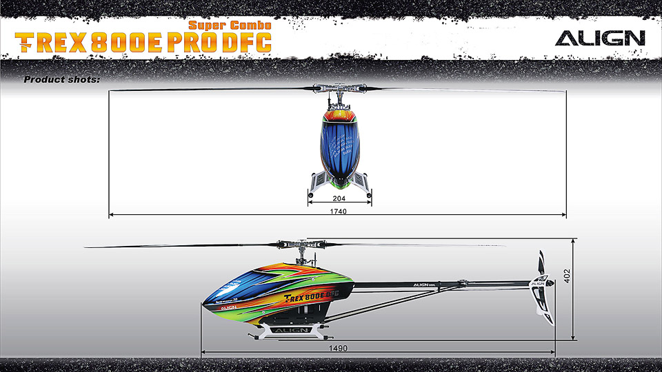 Image of TREX 800E helicopter