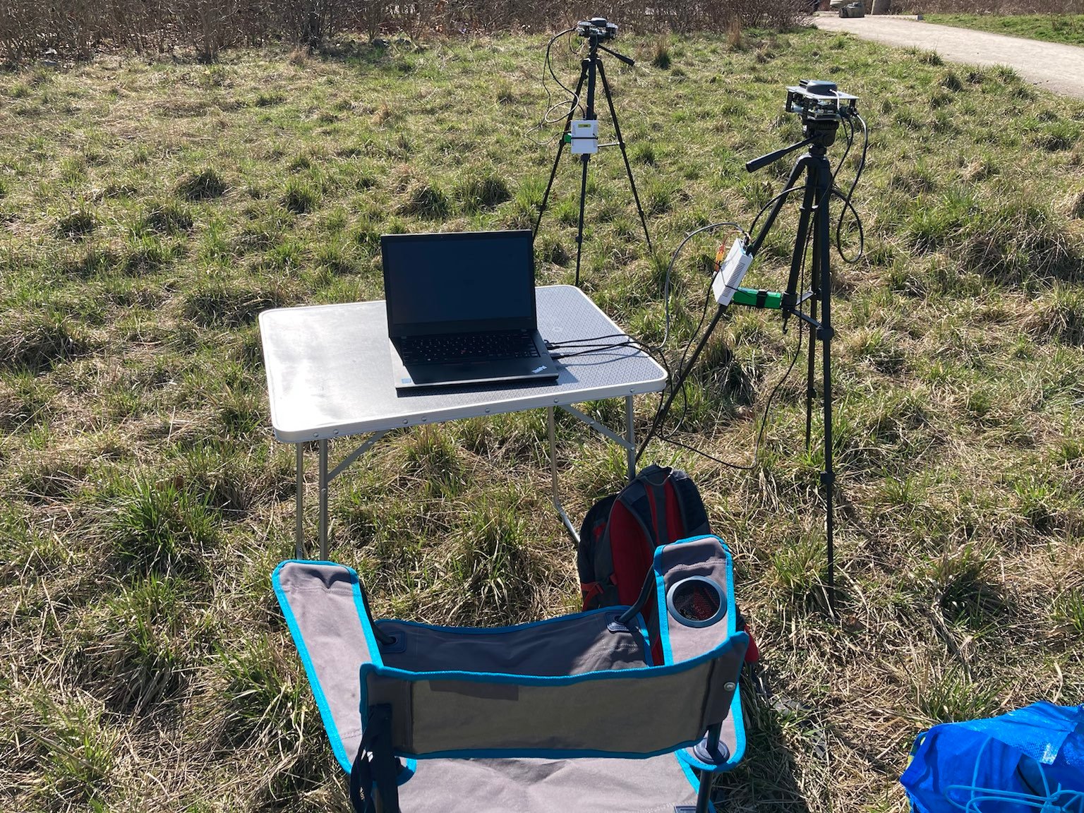 Test setup for a sunny day