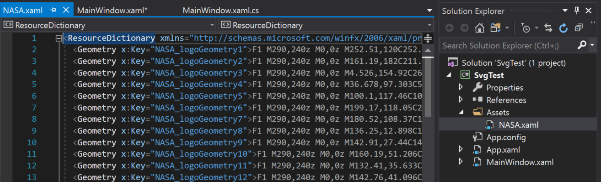 Logo geometries in .xaml file